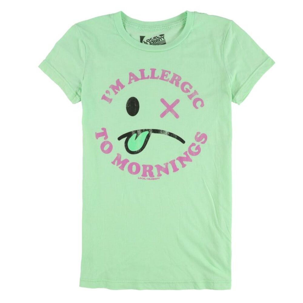 Local Celebrity Womens I'm Allergic Graphic T-Shirt, NWT